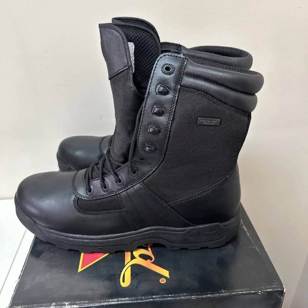 Thorogood 834-6189 Lightweight Waterproof Commando Deuce Black Boots Men's 14 W